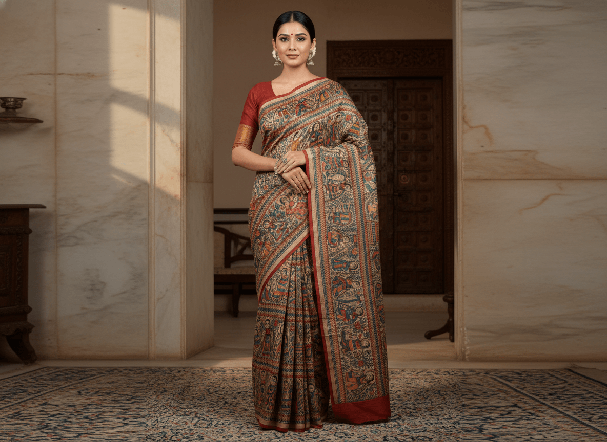 Mithila Devi Chitrakala Saree